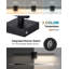 Applique murale noire à pile avec télécommande | Ensemble de deux appliques murales rechargeables sans fil 3000/4500 / 6000K à intensité variable 8000Mah avec minuterie