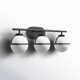 Arie 3 Light Frosted Dimmable Vanity Light