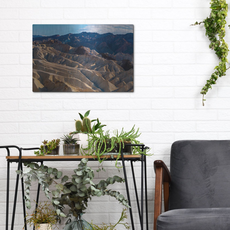  «Mort Valley - Zabriskie Point View» par Epic Portfolio, art mural en métal, 16 po x 12 po, H 12 po x l 16 po