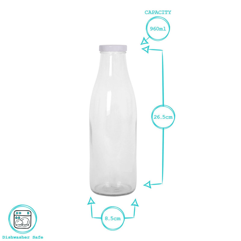 Argon Tableware 960ml Glass Water Bottle