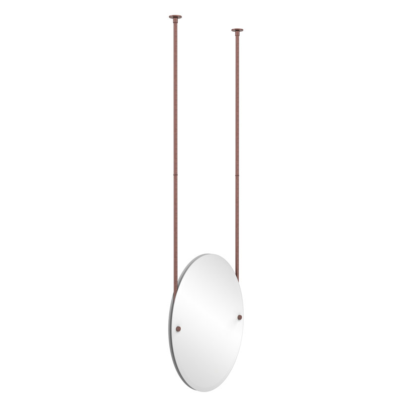 Gober Metal Wall Mirror, Antique Copper