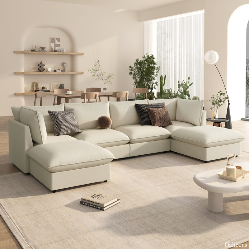 Canapé modulaire 6 pièces Gelt, Beige