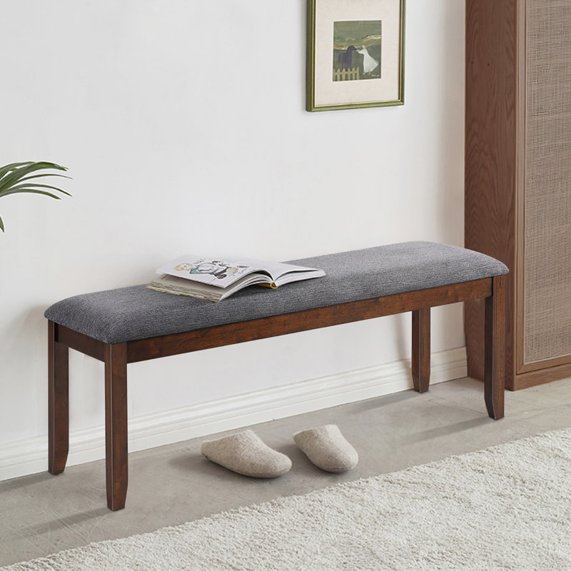 Jaekwon Linen Fabric Upholstered Bench