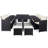Rectangular 10 - Person Dining Set with Cushions-50984022-50984019