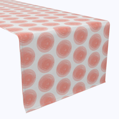 Table Runner, 100% Cotton, 16X108", Watercolor Dots