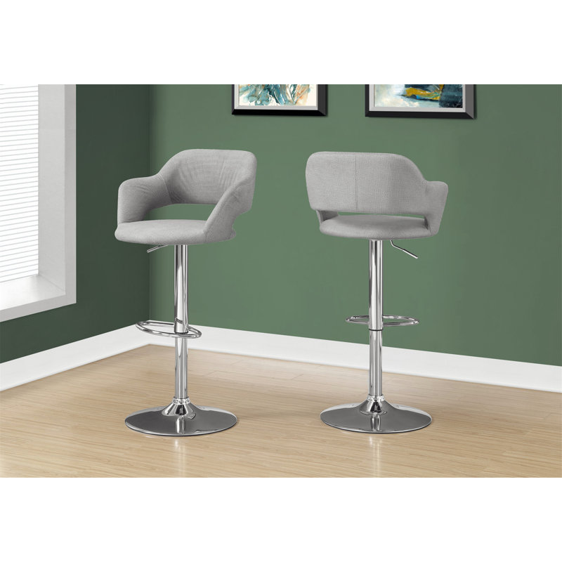 Tabouret de bar pivotant polyvalent et réglable avec tissu confortable et base stable