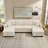 113'' U-Shaped Pull-Out Sofa Bed With Storage Chaise-89332601