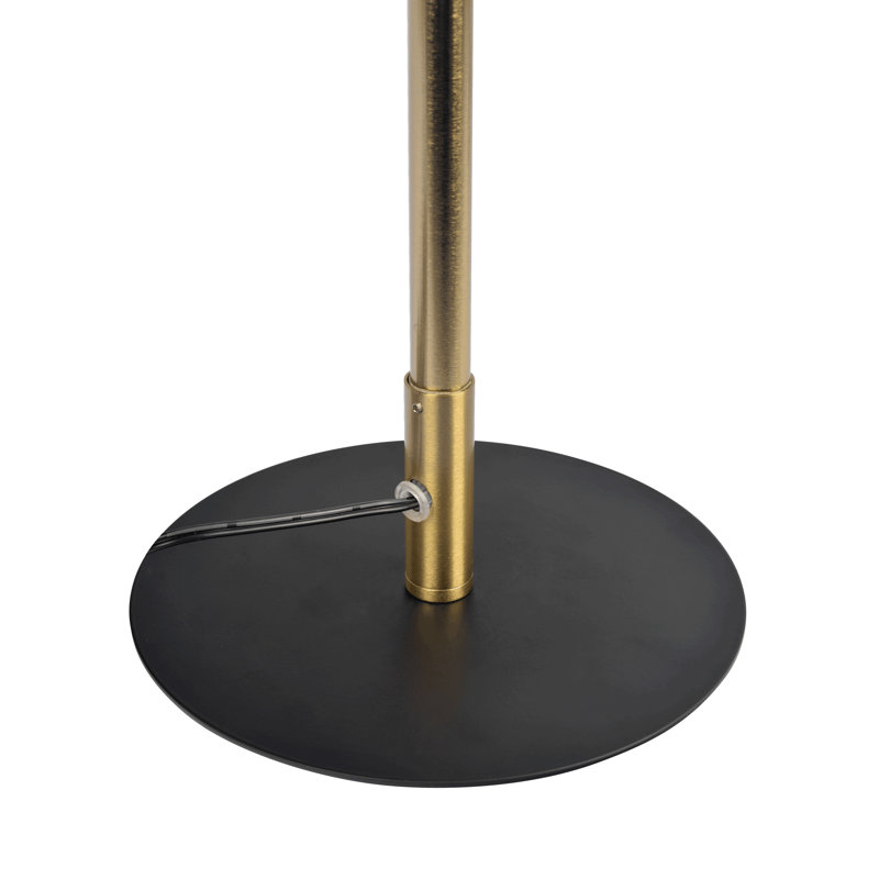 Dimond Black Led Table Lamp With On/Off Switch Round Metal Base