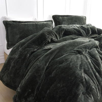 Original Plush Dark Forest Green Coma Inducer Oversized Comforter