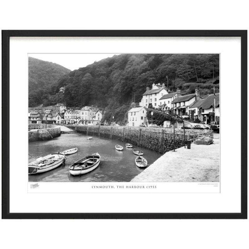 Lynmouth, The Harbour C1955 by Francis Frith - Single Picture Frame Print, 60cm H x 80cm W x 2.3cm D