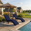 Ensemble de 2 coussins de chaise d'extérieur résistants à l'eau et pliables pour chaises longues de patio avec attaches autoagrippantes-129859814