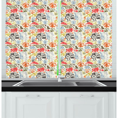Pointed Kitchen Curtain