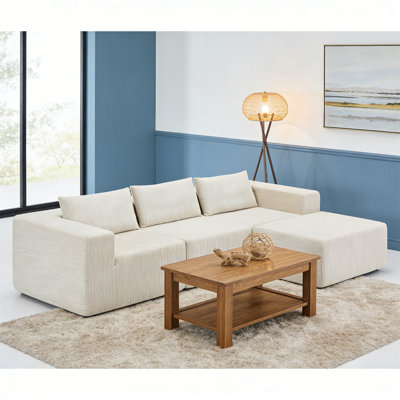Canapés modulaires compressés 107 po (beige)