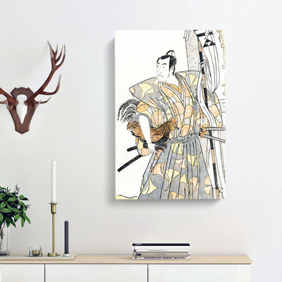 Koshiro As A Samurai by Katsukawa Shunsho - Wrapped Canvas
