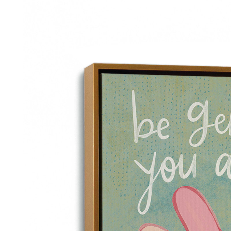 Be Gentle by Katie Doucette Art Print, L 30 po x H 30 po, Doré, Toile avec cadre
