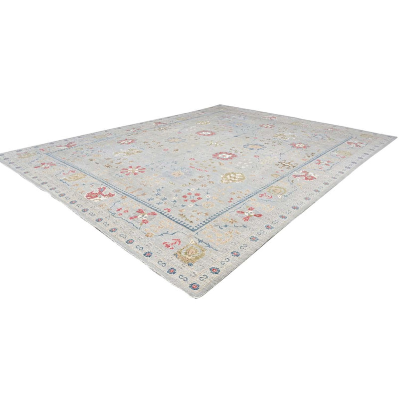 Transitional One-of-a-Kind Rectangle 11'9" X 14'10" Hand Knotted Area Rug