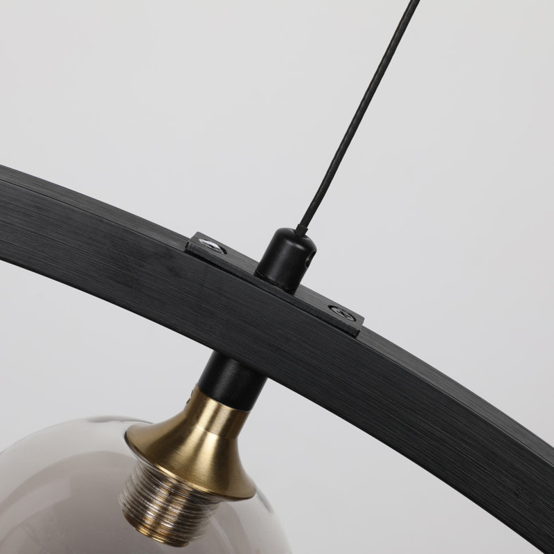 Luminaire suspendu créatif en verre gris fumé CARRO Home