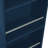 Kitchen Island On Wheels With Extended Tabletop, Led Lights, Power Outlets, Fluted Doors, Navy Blue Modern Sockets, Glass Storage,-2103500806