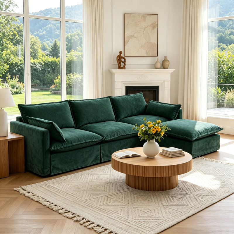 Canapé modulaire convertible, Vert