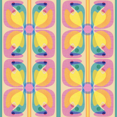Rockcale Sewzinski New Bloom Pattern by Sarah Constantino - Wrapped Canvas Print