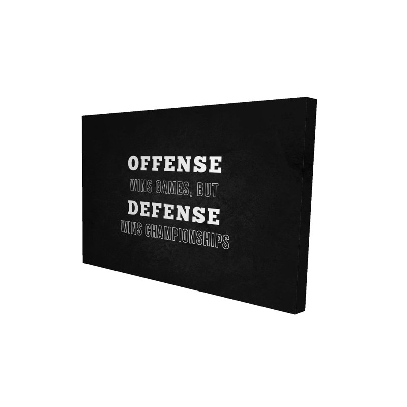 Offense Wins Games Black Canvas - Hobbies Home Decor