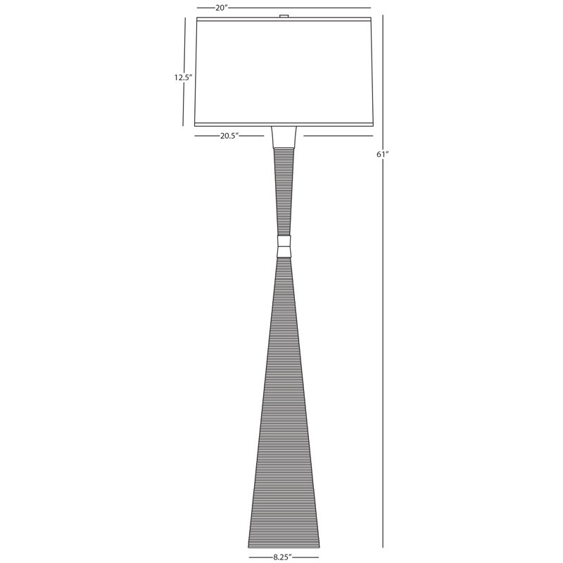 Hatteras Floor Lamp, Cream