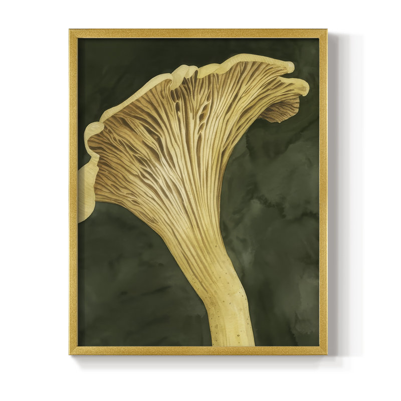 Chanterella I Framed Print - Solid Wood, H 15 po x l 12 po, Doré