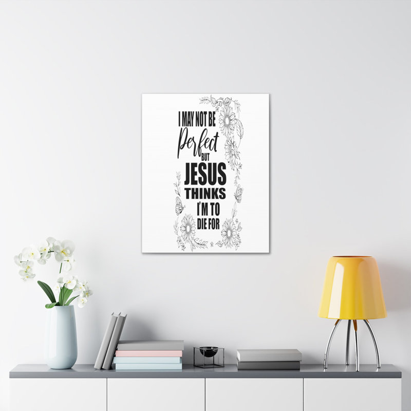 «Jesus Thinks Bible Verse Canvas», art mural chrétien