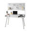 Bureau d'ordinateur avec rangement blanc et tableau magnétique effaçable à sec, blanc