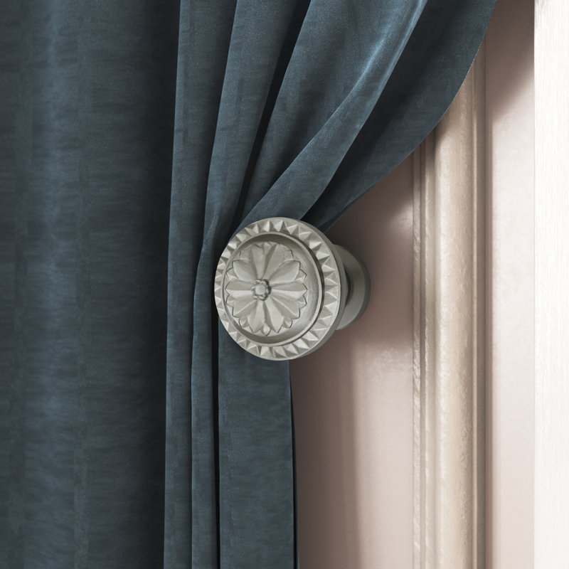 Retenue de rideau Sentire Medallion, Étain antique