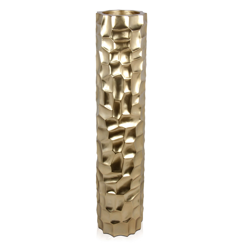 Satilla Handmade Floor Vase, Gold