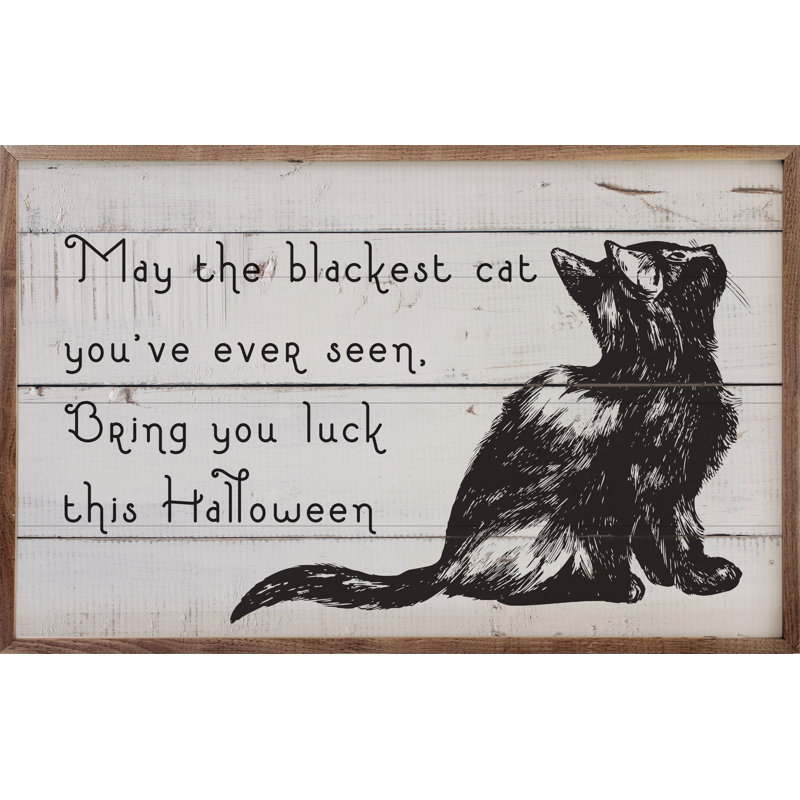 The Blackest Cat Whitewash, H 5 po x l 8 po