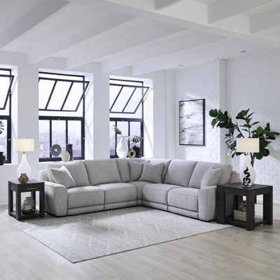 Kersh 5 Piece Living Room Reclining Sectional