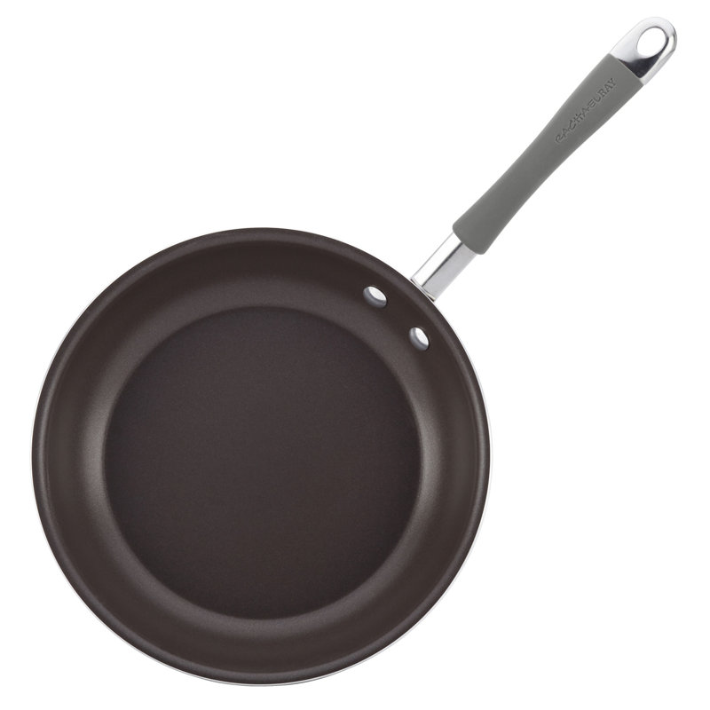 Rachael Ray Cucina Nonstick Cookware Pots and Pans Set, 12 Piece, Sea Salt Gray
