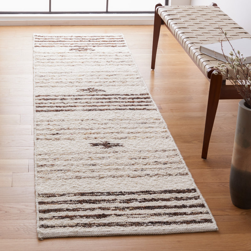 Abbie-Lea Hand Woven Wool and Cotton Area Rug, Runner 2'3" x 6'