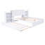 Grand lit plateforme avec rangement et tablettes gigognes
