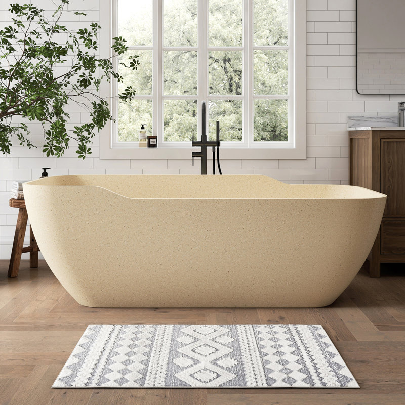 Baignoire de trempage extérieure 71 po Terrazzo, Café au lait