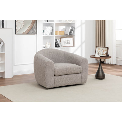Aria Boucle Swivel Chair Taupe