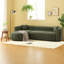 Canapé d'angle compressible de 109 pouces en chenille, salon moderne et spacieux-518589383