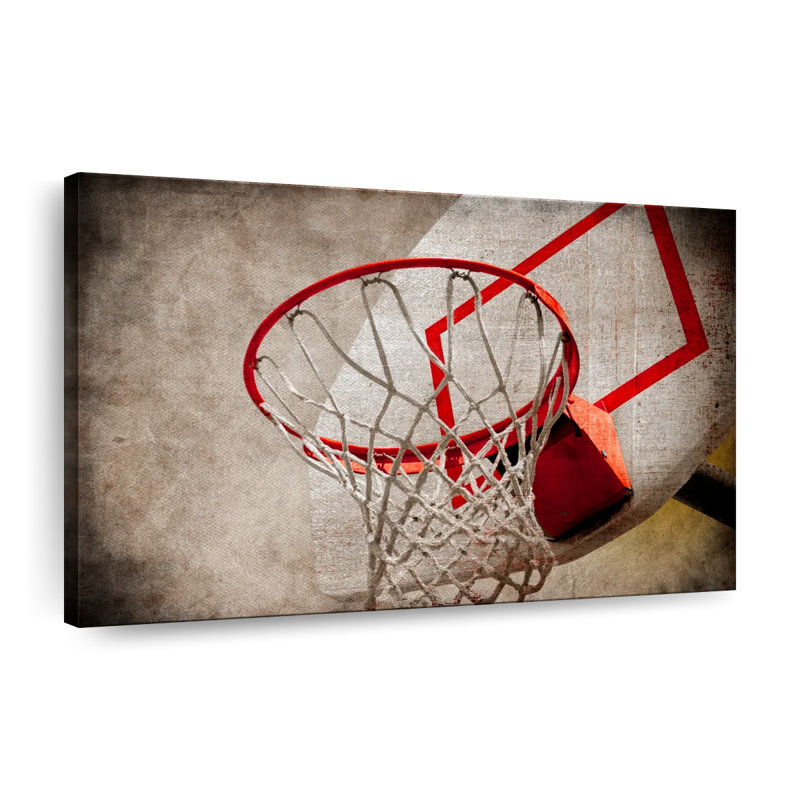 " Grunge Basketball Hoop " by Ivan S, 30" H x 20" W x 1.25" D