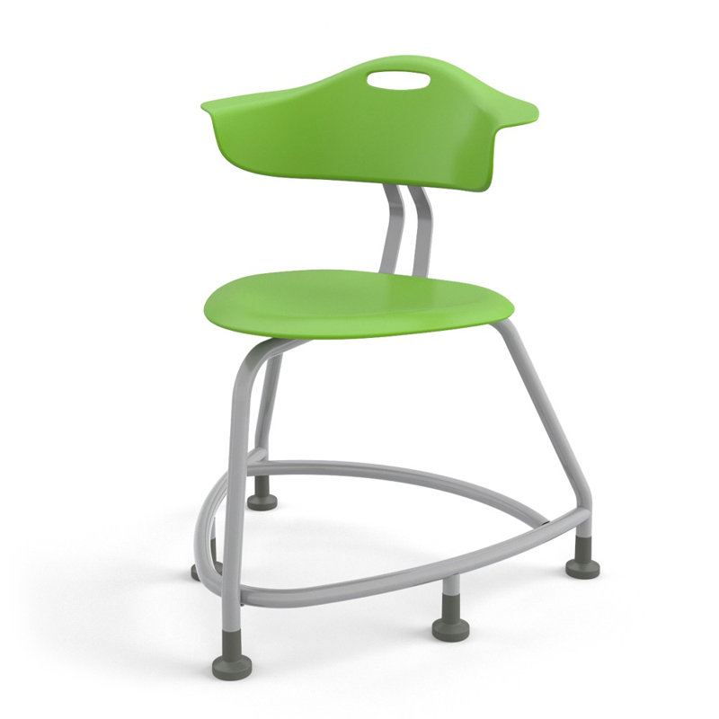 360 Chair With Back, Glides, Green Apple