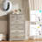 Farmhouse 6-Drawer Dresser, 49" Tall Wood Chest with Deep Drawers & Metal Handles, White Rustic TV Stand & Storage for Bedroom, Living Room-1209625418