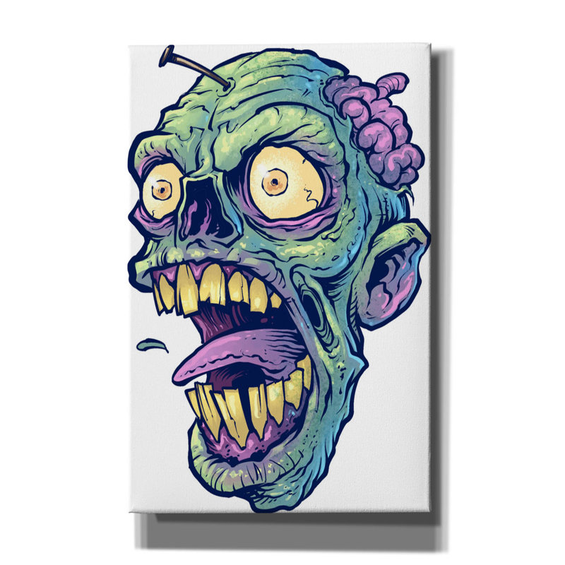 Makhzane " Zombie Pattern Head 03 ", 40" H x 26" W x 1.5" D