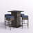 Aurelijus 4 - Person Wicker Patio Dining Set with Square Table , Cushions Included-1041115586