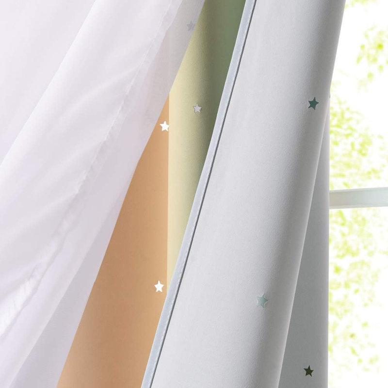  Rideau de rideau occultant Star, Arc-en-ciel-1, 52" W x 84" L