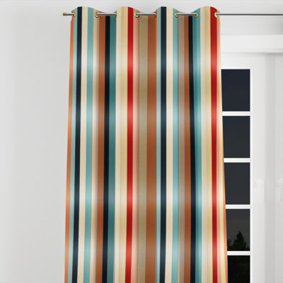 Avajean - Stripped Blackout Grommet Curtain - 1 panel