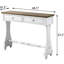 Console blanc antique - Deux tiroirs spacieux pour les clés et les portefeuilles