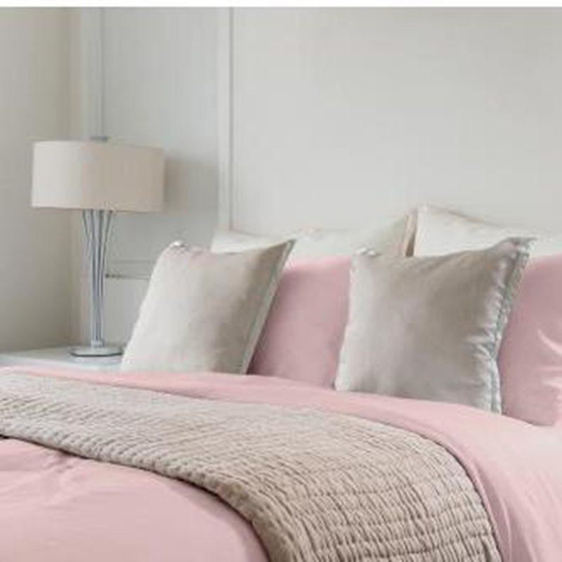 Ensemble de draps 4 pièces Deluxe Deluxe 100% rayonne de bambou, Ensemble de draps pour grand lit avec 2 taies d'or, Rose