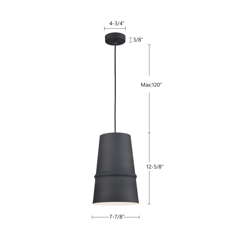 1 - Light Pendant, Gray