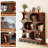Medieval Style 43.3'' H x 39.4'' W Bookcase, Bookshelf Open Display Shelves for Living Room